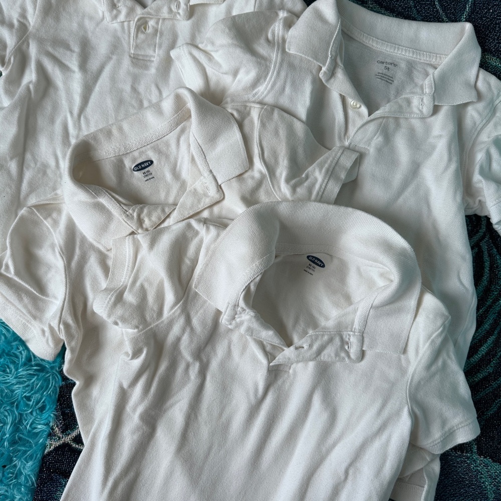 Kids White Polo Shirt (5/5T lot)